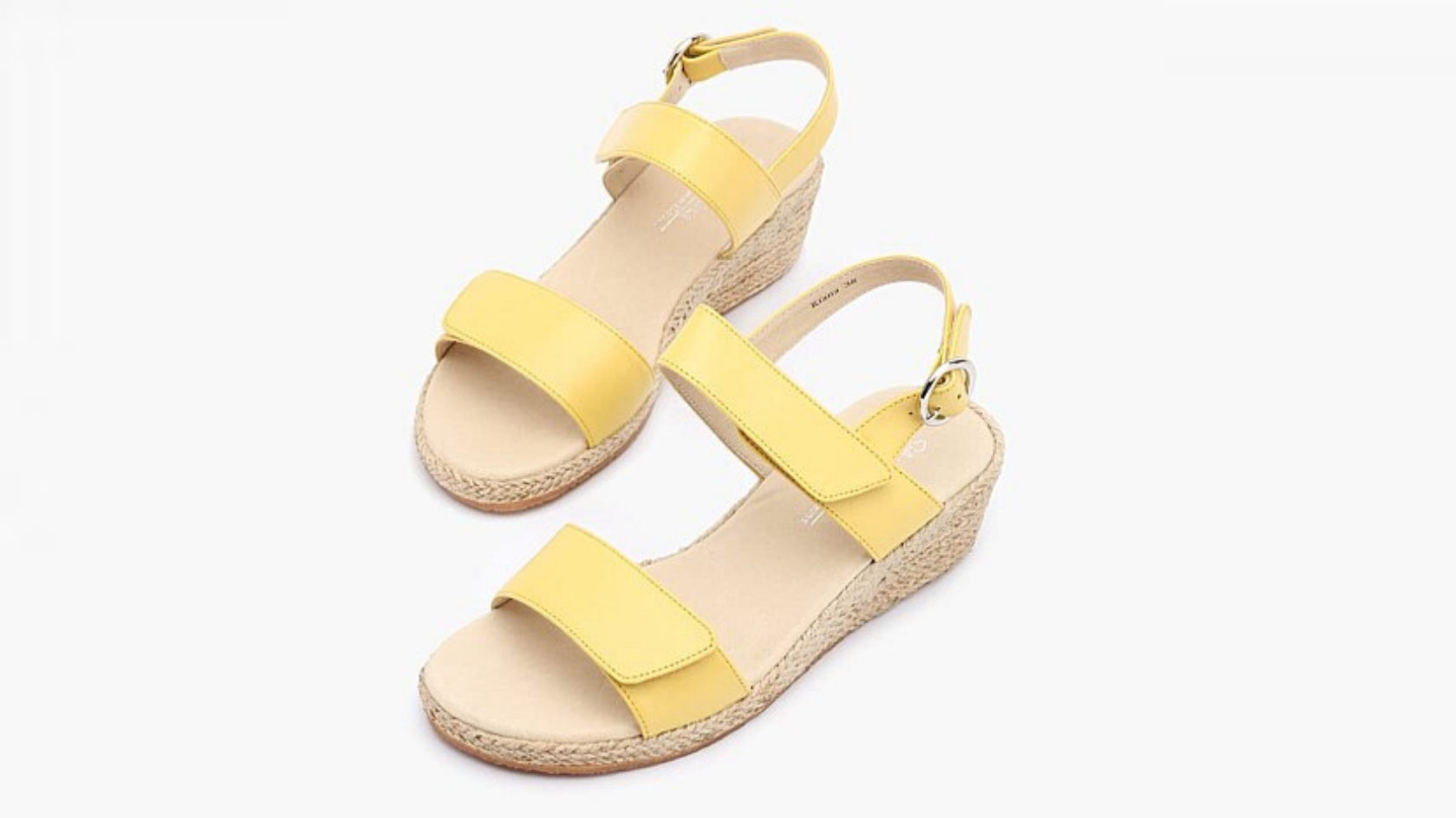 Pair of Silver Lining Kiana espadrille's in the colour yellow