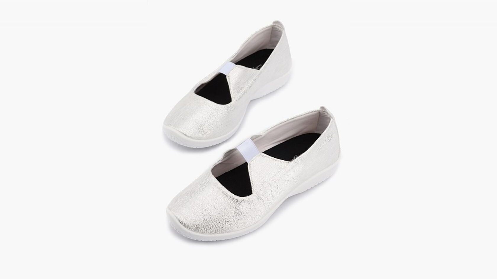 Silver Arcopedico mary-jane with arch support
