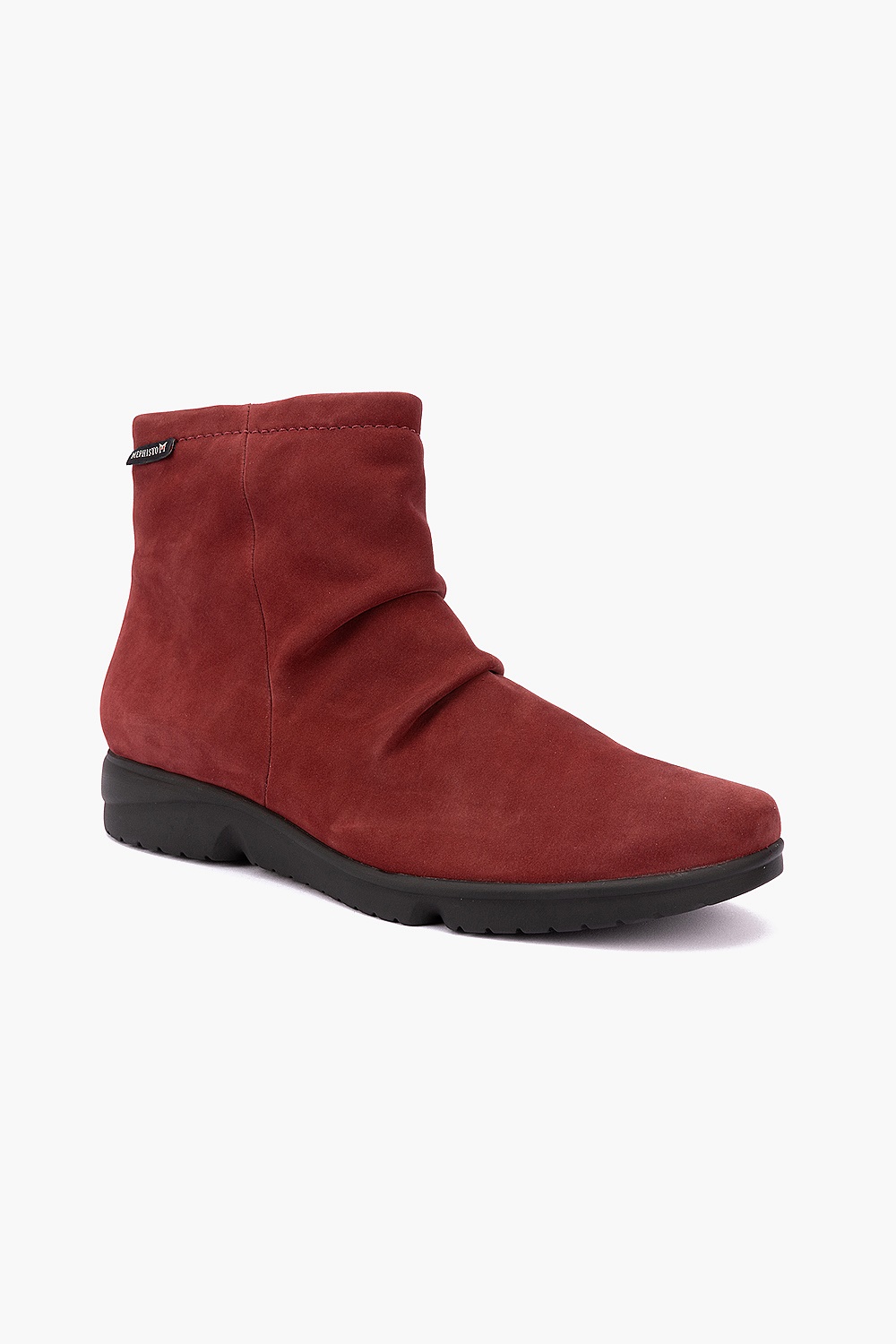 Mephisto Flat Red Suede Leather Chelsea Boots 